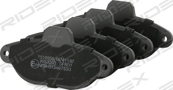 RIDEX 402B1348 - Brake Pad Set, disc brake www.autospares.lv