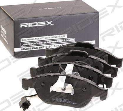 RIDEX 402B1314 - Brake Pad Set, disc brake www.autospares.lv