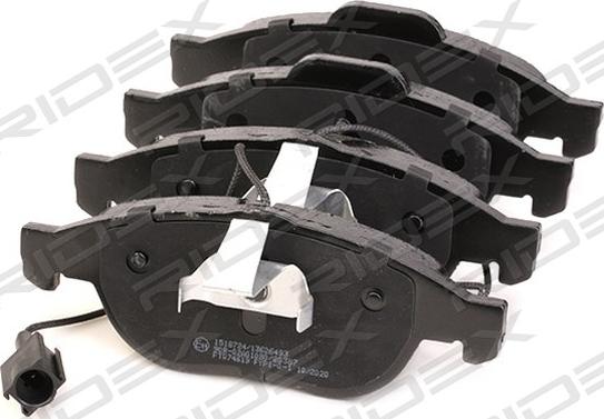 RIDEX 402B1314 - Brake Pad Set, disc brake www.autospares.lv