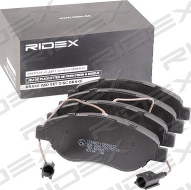 RIDEX 402B1249 - Bremžu uzliku kompl., Disku bremzes www.autospares.lv