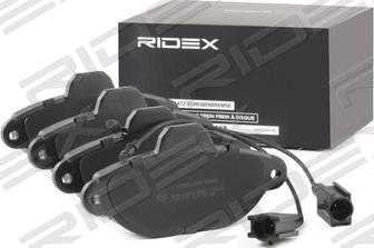 RIDEX 402B1213 - Тормозные колодки, дисковые, комплект www.autospares.lv