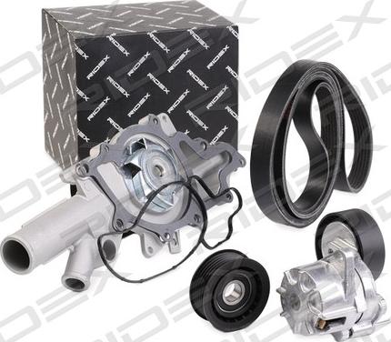 RIDEX 4172P0002 - Water Pump + V-Ribbed Belt Set www.autospares.lv