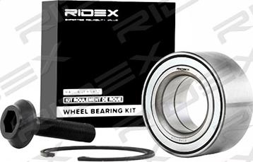 RIDEX 654W0028 - Подшипник ступицы колеса, комплект www.autospares.lv