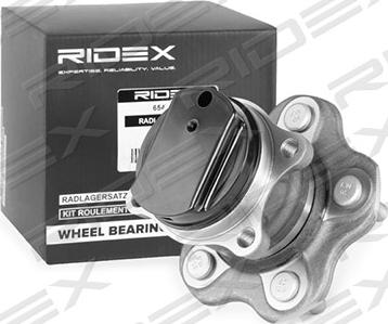 RIDEX 654W0165 - Подшипник ступицы колеса, комплект www.autospares.lv