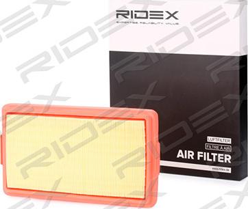 RIDEX 8A0379 - Воздушный фильтр, двигатель www.autospares.lv