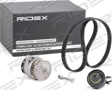 RIDEX 3096W0042 - Водяной насос + комплект зубчатого ремня ГРМ www.autospares.lv