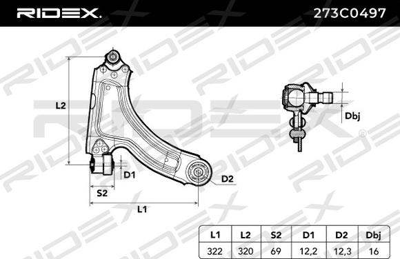 RIDEX 273C0497 - Track Control Arm www.autospares.lv