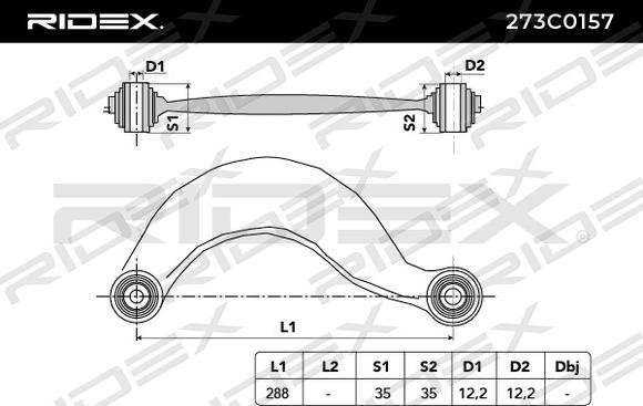 RIDEX 273C0157 - Рычаг подвески колеса www.autospares.lv