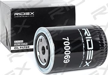 RIDEX 7O0069 - Oil Filter www.autospares.lv