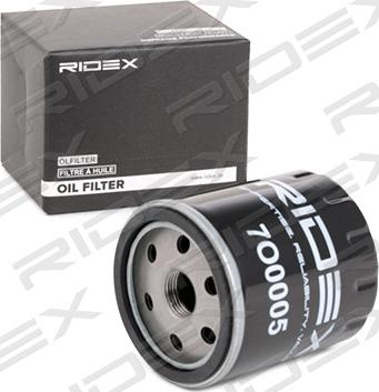 RIDEX 7O0005 - Масляный фильтр www.autospares.lv