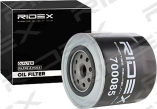 RIDEX 7O0085 - Oil Filter www.autospares.lv