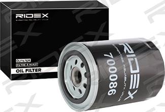 RIDEX 7O0086 - Масляный фильтр www.autospares.lv