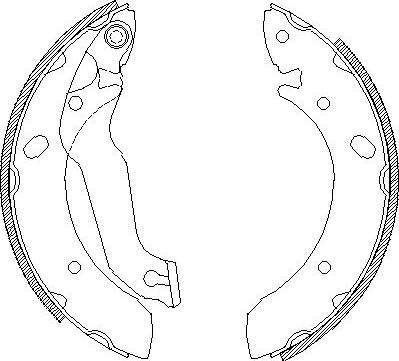 Alpha Brakes HST-HY-500 - Brake Shoe Set www.autospares.lv