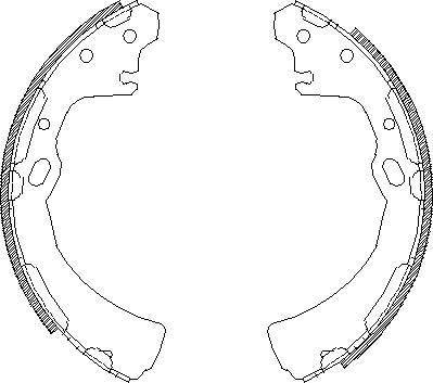 Alpha Brakes HST-NS-038 - Brake Shoe Set www.autospares.lv