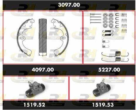 Roadhouse 3097.00 - Bremžu loku komplekts www.autospares.lv