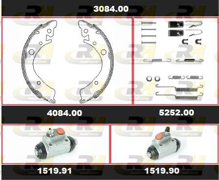 Roadhouse 3084.00 - Bremžu loku komplekts autospares.lv