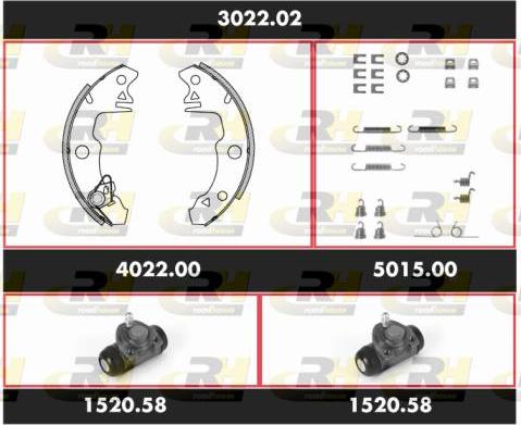 Roadhouse 3022.02 - Brake Shoe Set www.autospares.lv