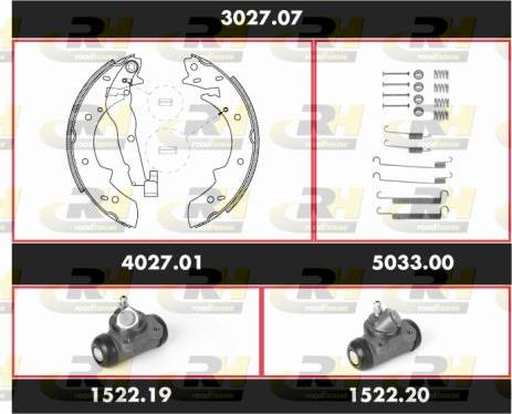 Roadhouse 3027.07 - Brake Shoe Set www.autospares.lv