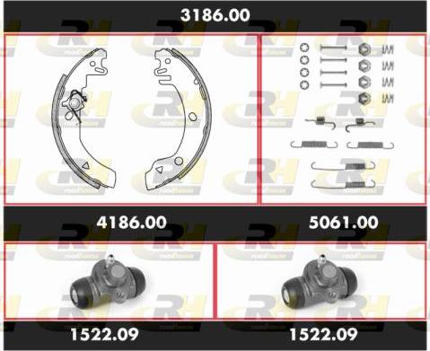 Roadhouse 3186.00 - Bremžu loku komplekts www.autospares.lv