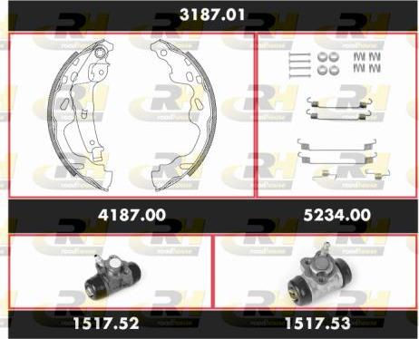 Roadhouse 3187.01 - Bremžu loku komplekts autospares.lv