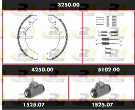 Roadhouse 3250.00 - Brake Shoe Set www.autospares.lv