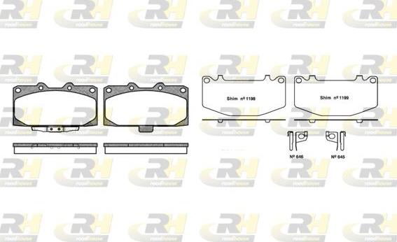 Roadhouse 2599.12 - Brake Pad Set, disc brake www.autospares.lv