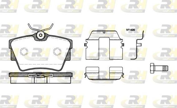 Roadhouse 2591.20 - Bremžu uzliku kompl., Disku bremzes autospares.lv