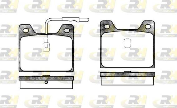 Roadhouse 2068.12 - Тормозные колодки, дисковые, комплект www.autospares.lv