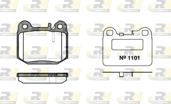 Roadhouse 2014.40 - Тормозные колодки, дисковые, комплект www.autospares.lv