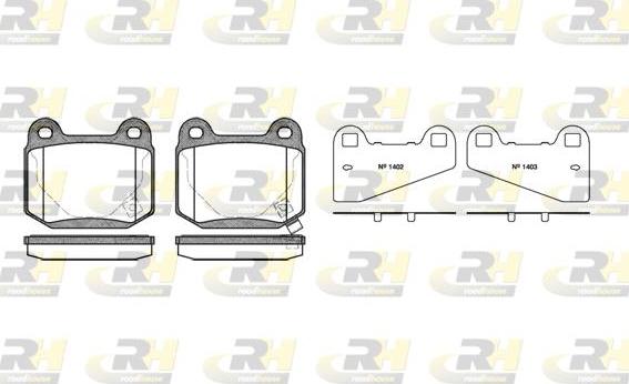 Roadhouse 2014.52 - Brake Pad Set, disc brake www.autospares.lv