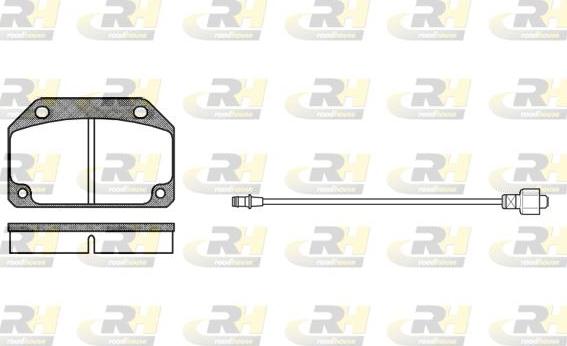 Roadhouse 2027.02 - Тормозные колодки, дисковые, комплект www.autospares.lv