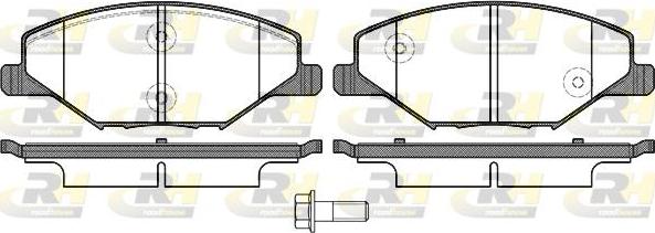 Roadhouse 21553.00 - Тормозные колодки, дисковые, комплект www.autospares.lv