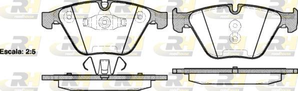 Roadhouse 2857.10 - Brake Pad Set, disc brake www.autospares.lv