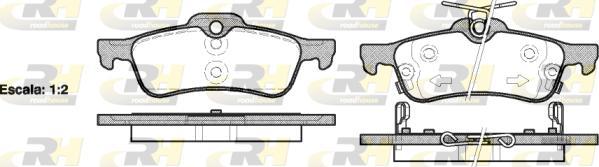 Roadhouse 2862.02 - Brake Pad Set, disc brake www.autospares.lv