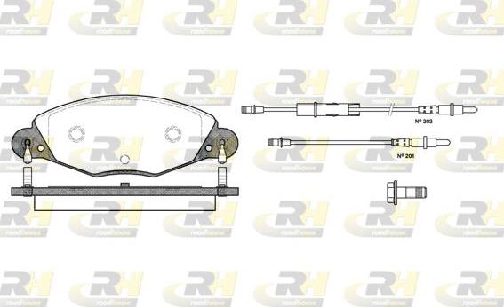 Roadhouse 2827.04 - Bremžu uzliku kompl., Disku bremzes autospares.lv