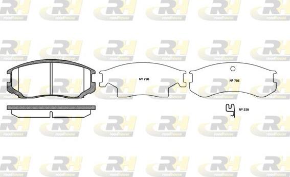 Roadhouse 2357.22 - Тормозные колодки, дисковые, комплект www.autospares.lv