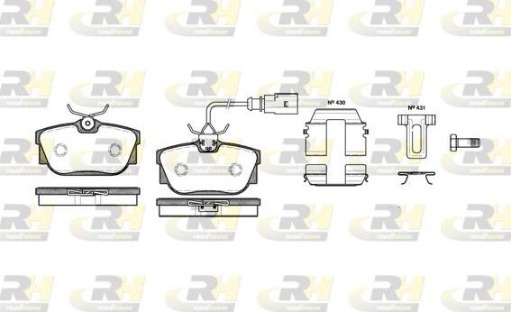 Roadhouse 2767.12 - Brake Pad Set, disc brake www.autospares.lv