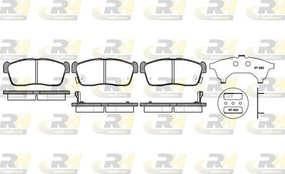 Roadhouse 2724.02 - Brake Pad Set, disc brake www.autospares.lv