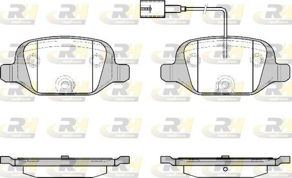 Roadhouse 2727.12 - Тормозные колодки, дисковые, комплект www.autospares.lv