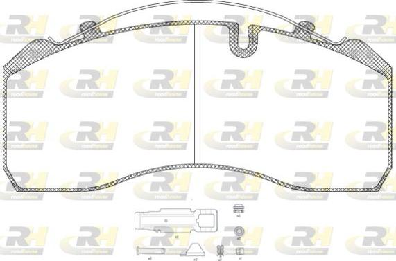 Roadhouse JSX 2814.80 - Bremžu uzliku kompl., Disku bremzes www.autospares.lv