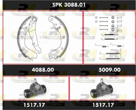 Roadhouse SPK 3088.01 - Bremžu loku komplekts www.autospares.lv