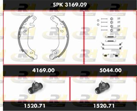 Roadhouse SPK 3169.09 - Brake Shoe Set www.autospares.lv