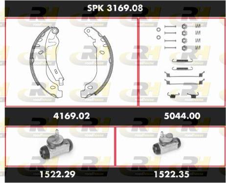 Roadhouse SPK 3169.08 - Bremžu loku komplekts www.autospares.lv