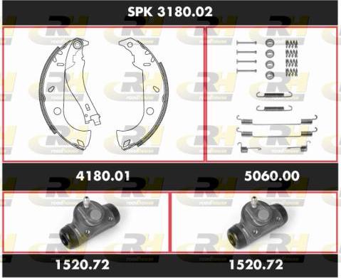 Roadhouse SPK 3180.02 - Bremžu loku komplekts autospares.lv