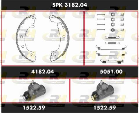 Roadhouse SPK 3182.04 - Bremžu loku komplekts autospares.lv