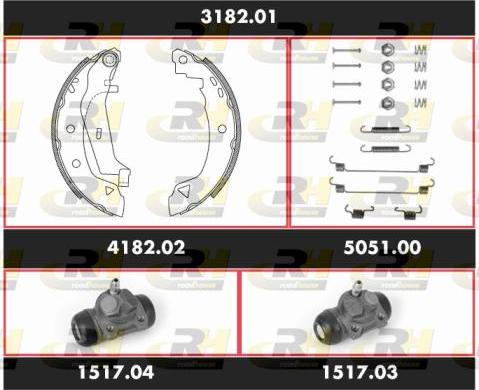 Roadhouse SPK 3182.01 - Bremžu loku komplekts autospares.lv