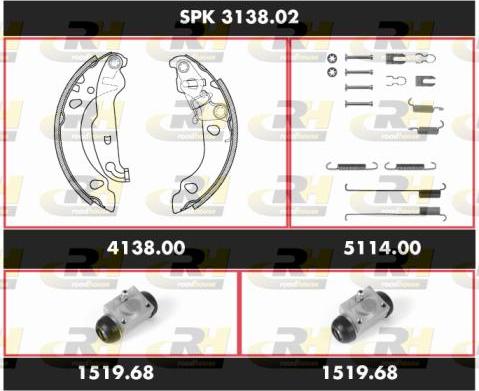 Roadhouse SPK 3138.02 - Bremžu loku komplekts autospares.lv