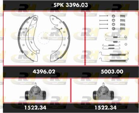 Roadhouse SPK 3396.03 - Brake Shoe Set www.autospares.lv