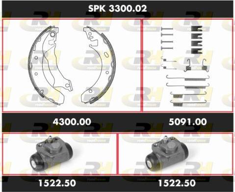 Roadhouse SPK 3300.02 - Bremžu loku komplekts autospares.lv