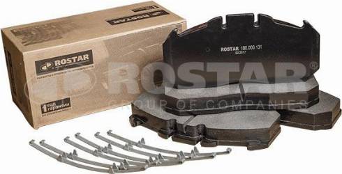 Rostar 180.000131 - Тормозные колодки, дисковые, комплект www.autospares.lv